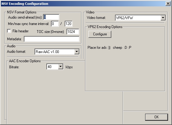 NSV/Config/Encoder Config